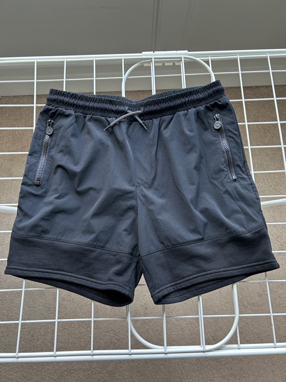 Hunter Black Performance Zip-Pocket Athletic Shorts
